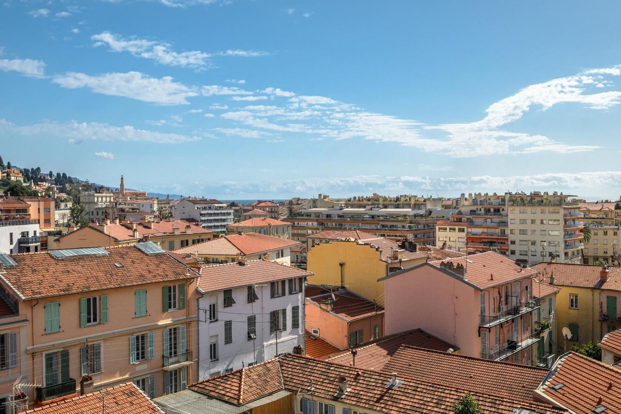 'L'Alicante Proche' Gare, Terrasse, Vue Mer マントン エクステリア 写真
